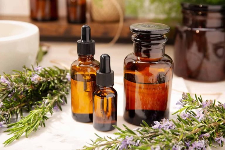 amber glass bottle for essential oil packaging
