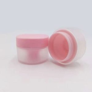 Pink Plastic Jars with Lids