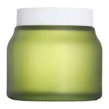 frosted glass cream jar