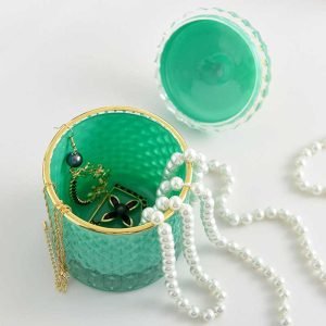 green-glass-decorative-jar Green Glass Decorative Jar