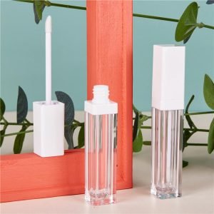 White Square Lip Gloss Tube