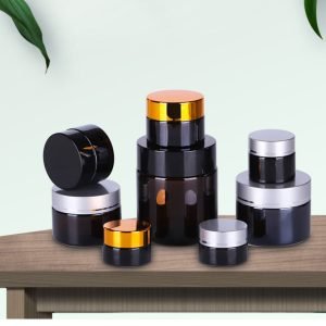 custom luxury black cream jars