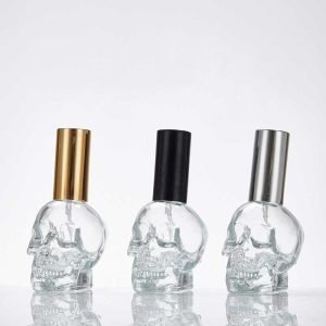 skull shaped cologne bottle