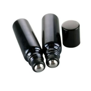 essential oil glass bottles with steel roller