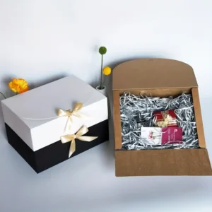 cardboard gift boxes with ribbon