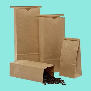 custom tin tie kraft bags