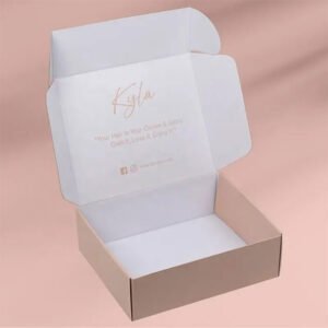 pink custom cardboard mailer box