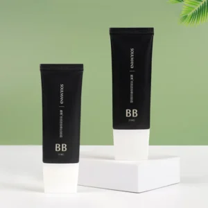 custom black bb cream tube empty soft tube cosmetic packaging