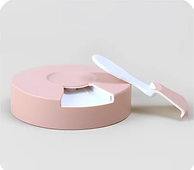 airless cream jar with spatula