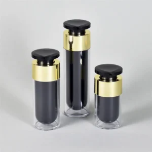 black airless pump bottles