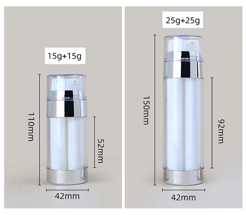 Double Tube Airless Pump Bottle