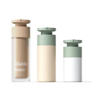 refillable airless sunscreen cream bottle
