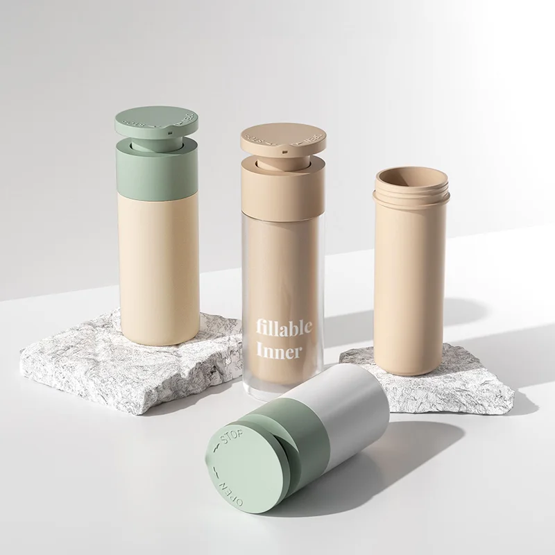 Twist Lock Airless Pump Cosmetic Bottles