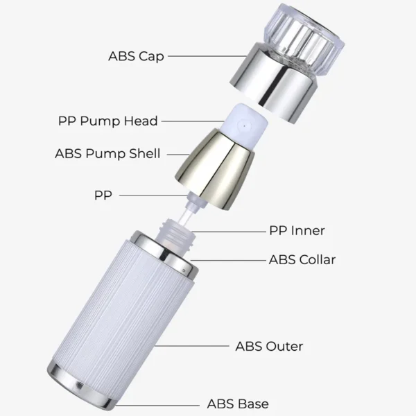 reusable airless moisture pump bottle