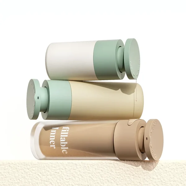 twist lock airless dispensing pump bottle